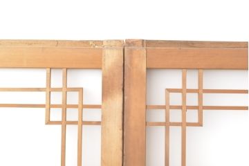 和製ビンテージ　上品な組子が魅力的なガラス戸4枚セット(引き戸、建具、ヴィンテージ)(R-055113)