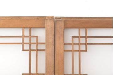和製ビンテージ　上品な組子が魅力的なガラス戸4枚セット(引き戸、建具、ヴィンテージ)(R-055113)