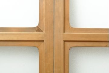 和製ビンテージ　上品な組子が魅力的なガラス戸4枚セット(引き戸、建具、ヴィンテージ)(R-055113)
