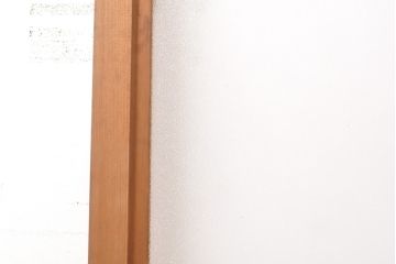 和製ビンテージ　繊細な組子が上品な印象の組子入りガラス戸2枚セット(引き戸、建具、ヴィンテージ)(R-055116)