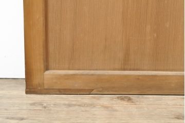 和製ビンテージ　繊細な組子が上品な印象の組子入りガラス戸2枚セット(引き戸、建具、ヴィンテージ)(R-055116)