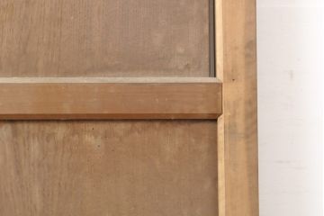 和製アンティーク　枠ヒノキ材(檜)　板栗材　時代の味わいを感じる帯戸1枚(板戸、引き戸、建具)(R-055121)