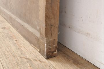 和製アンティーク　枠ヒノキ材(檜)　板栗材　時代の味わいを感じる帯戸1枚(板戸、引き戸、建具)(R-055121)