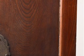 和製アンティーク　総ケヤキ材(欅)　時を経た味わいが魅力的な蔵戸1枚(引き戸、玄関戸、建具)(R-055125)