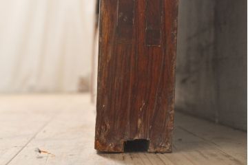和製アンティーク　総ケヤキ材(欅)　時を経た味わいが魅力的な蔵戸1枚(引き戸、玄関戸、建具)(R-055125)