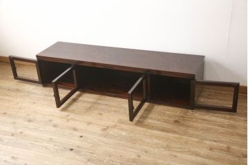 中古　美品　岩谷堂箪笥　和モダンスタイルの空間づくりに活躍するテレビボード(テレビ台、AVボード、リビングボード、収納棚、キャビネット、ローボード)(R-055129)