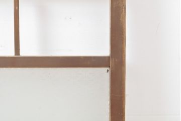 和製アンティーク　素朴な風合いが時代の趣を感じる引き戸2枚セット(障子戸、ガラス戸、建具)(R-055132)