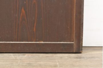 和製アンティーク　素朴な風合いが時代の趣を感じる引き戸2枚セット(障子戸、ガラス戸、建具)(R-055132)