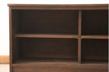 和製アンティーク　古建具リメイク　ケヤキの引き戸がいい味を出しているサイドボード(戸棚、収納棚、テレビ台、ローボード)(R-055134)