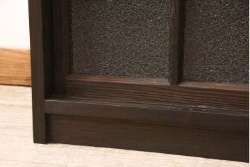 和製アンティーク　古建具リメイク　ダイヤガラスがレトロな雰囲気を醸し出すサイドボード(戸棚、収納棚、ローボード、テレビ台)(R-055140)