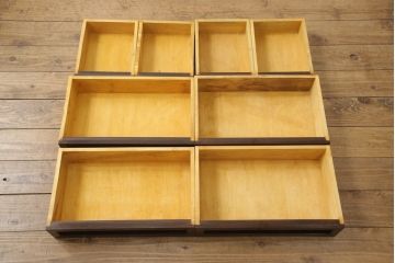 中古　松本民芸家具　シンプルで上品な佇まいが魅力的な523型小引き出し2つセット(小抽斗、チェスト、小物収納)(R-055141)