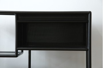 和製アンティーク　唐木　繊細な漆絵が美しい飾り棚　(R-055142)