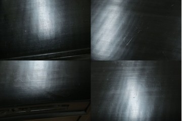 和製アンティーク　唐木　繊細な漆絵が美しい飾り棚　(R-055142)