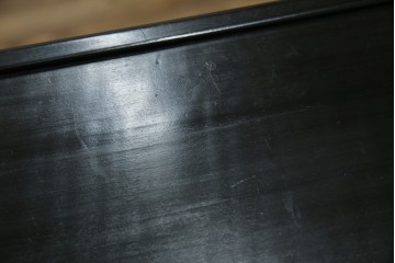 和製アンティーク　唐木　繊細な漆絵が美しい飾り棚　(R-055142)