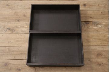和製アンティーク　唐木　繊細な漆絵が美しい飾り棚(戸棚、収納棚、茶棚)(R-055142)