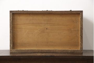 和製アンティーク　明治期　酒田産　総ケヤキ材　凝ったつくりの引手が重厚感を高める知工箪笥(船箪笥、帳場箪笥、時代箪笥、小物収納、卓上収納、引き出し、チェスト)(R-055144)