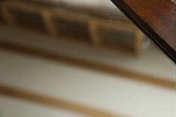 中古　北海道民芸家具　希少　絶版品　ディスプレイとしてもお洒落な壁掛けミラー2枚セット(鏡)(R-055149)