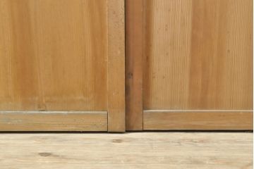和製アンティーク　落ち着きのある和を醸し出すガラス戸4枚セット(引き戸、建具)(R-055157)