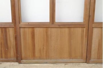 和製アンティーク　落ち着きのある和を醸し出すガラス戸4枚セット(引き戸、建具)(R-055157)