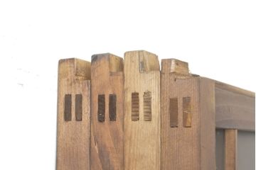 和製アンティーク　落ち着きのある和を醸し出すガラス戸4枚セット(引き戸、建具)(R-055157)