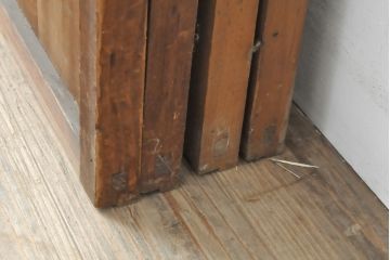 和製アンティーク　落ち着きのある和を醸し出すガラス戸4枚セット(引き戸、建具)(R-055157)