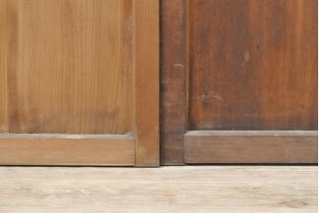 和製アンティーク　落ち着きのある和を醸し出すガラス戸4枚セット(引き戸、建具)(R-055157)