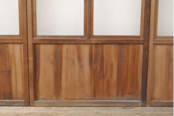 和製アンティーク　落ち着きのある和を醸し出すガラス戸4枚セット(引き戸、建具)(R-055157)