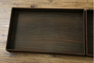 和製ビンテージ　桐材　桑材　トレーが取り外しできる衣装盆棚　(R-055166)