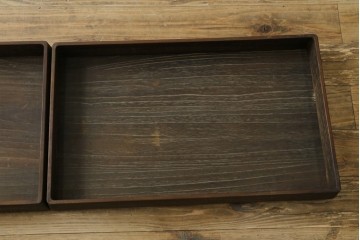 和製ビンテージ　桐材　桑材　トレーが取り外しできる衣装盆棚　(R-055166)