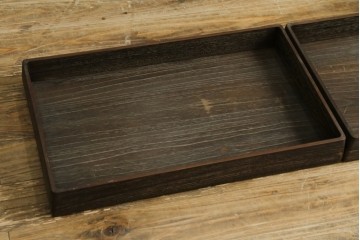 和製ビンテージ　桐材　桑材　トレーが取り外しできる衣装盆棚　(R-055166)