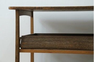 和製ビンテージ　桐材　桑材　トレーが取り外しできる衣装盆棚　(R-055166)