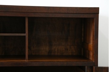 中古　美品　松本民芸家具　直線的なデザインがシックな印象を醸し出すD型和タンス　定価約67万円　(R-055196)