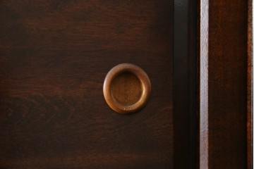 中古　美品　松本民芸家具　直線的なデザインがシックな印象を醸し出すD型和タンス　定価約67万円　(R-055196)