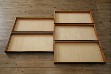 中古　美品　松本民芸家具　直線的なデザインがシックな印象を醸し出すD型和タンス　定価約67万円　(R-055196)