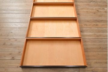中古　美品　松本民芸家具　直線的なデザインがシックな印象を醸し出すD型和タンス(箪笥、チェスト、衣装タンス)(定価約67万円)(R-055196)