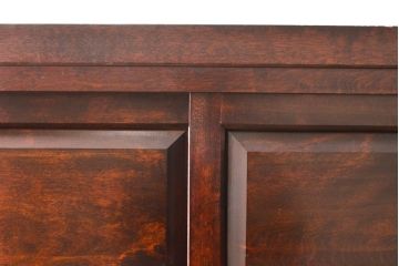 中古　美品　松本民芸家具　直線的なデザインがシックな印象を醸し出すD型和タンス(箪笥、チェスト、衣装タンス)(定価約67万円)(R-055196)