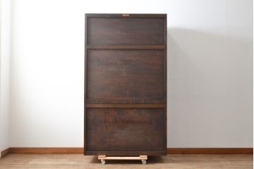 中古　美品　松本民芸家具　直線的なデザインがシックな印象を醸し出すD型和タンス(箪笥、チェスト、衣装タンス)(定価約67万円)(R-055196)