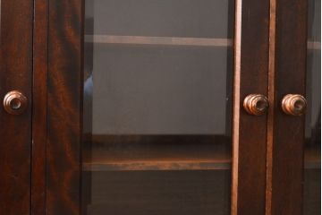 中古　北海道民芸家具　落ち着いた深みのある色合いが美しいサイドボード(キャビネット、戸棚、収納棚)(R-055199)