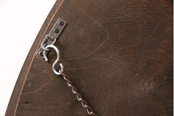 イギリスアンティーク　レリーフがお洒落なアクセントになるウォールミラー(壁掛け鏡)(R-055217)