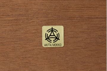 中古　美品　秋田木工　様々なお部屋に馴染みのよいラウンド型のウォールミラー(壁掛け鏡)(R-055218)