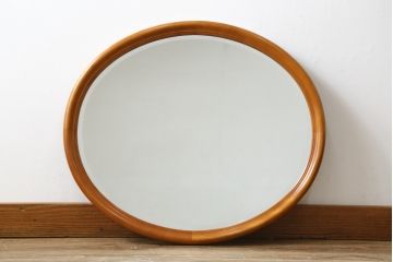 中古　横浜ダニエル(Daniel)　あたたかみのある風合いが魅力的なウォールミラー(壁掛け鏡)(R-055219)