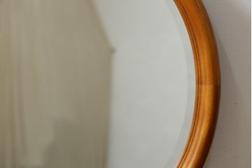 中古　横浜ダニエル(Daniel)　あたたかみのある風合いが魅力的なウォールミラー(壁掛け鏡)(R-055219)