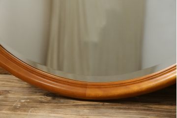 中古　横浜ダニエル(Daniel)　あたたかみのある風合いが魅力的なウォールミラー(壁掛け鏡)(R-055219)