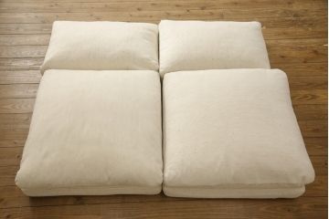 中古　美品　ACTUS(アクタス)　トリノ(TORINO)　フェザークッション　ゆったりとしたくつろぎの空間を演出するカウチソファ(3人掛けソファ、三人掛け)(定価約33万円)(R-055224)