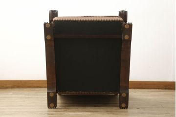 中古　美品　モリシゲ(MORISHIGE/森繁)　マッキンレー　高級感ある佇まいが目を引く1人掛けソファ(定価約35万円)(アームチェア、一人掛けソファ)(R-055225)