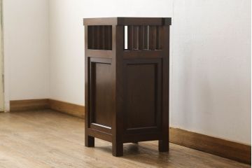 中古　美品　松本民芸家具　直線的なデザインが端正な印象の傘立て(カサ立て、スタンド)(R-055226)