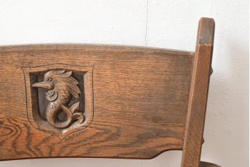中古　神戸洋家具　永田良介商店　大正ロマンインテリアにおすすめなアームチェア(1人掛け、シングルソファ、一人掛け、1Pソファ)(R-055247)