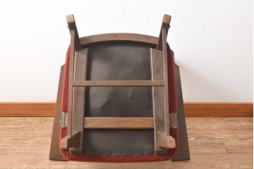 中古　神戸洋家具　永田良介商店　大正ロマンインテリアにおすすめなアームチェア(1人掛け、シングルソファ、一人掛け、1Pソファ)(R-055247)