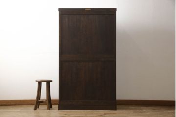 中古　美品　松本民芸家具　使いやすいサイズが嬉しい上質なK-1型食器棚(収納棚、戸棚、キャビネット、本箱)(定価約46万円)(R-055254)