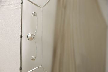 イギリスアンティーク　フレームのないデザインがスタイリッシュなミラー(鏡)(R-055256)